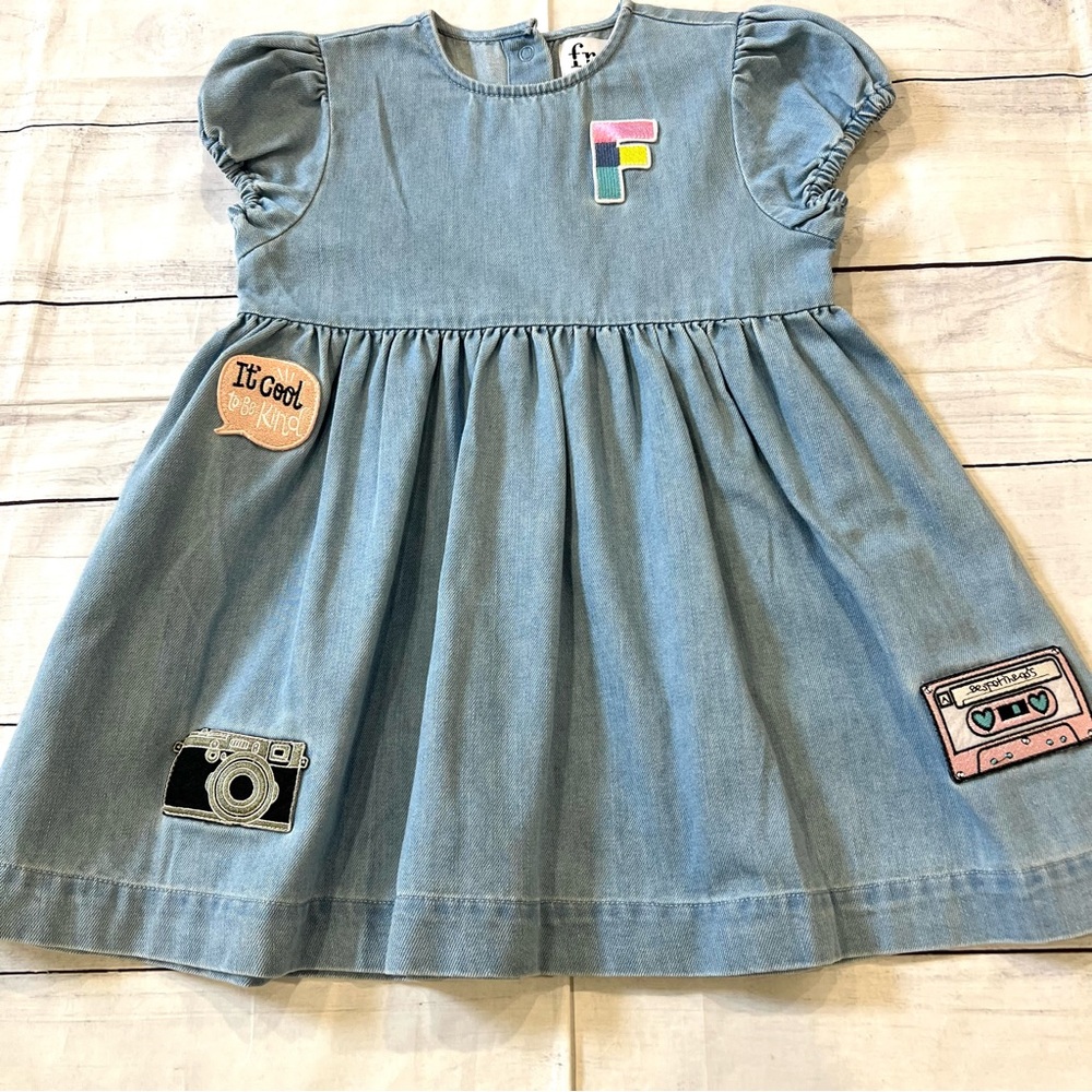 Froo Denim Blue Patch Dress